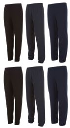 6 Bulk Yacht & Smith Boys Fleece Jogger Pants Assorted Colors Size xl