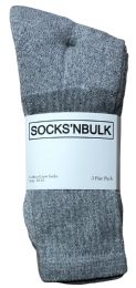 240 Bulk Yacht & Smith Men's Cotton Crew Socks Gray Size 10-13