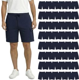 48 Bulk Yacht & Smith Mens 5 Pocket Cargo Shorts, Navy Size Large