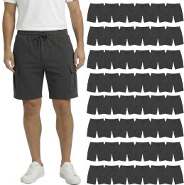 48 Bulk Yacht & Smith Mens 5 Pocket Cargo Shorts, Charcoal Gray Size Xlarge