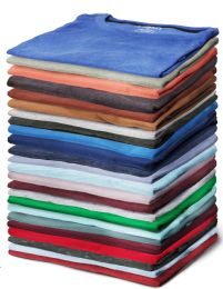 24 Bulk Yacht & Smith Men's Cotton Short Sleeve T Shirts Mix Colors Size Large