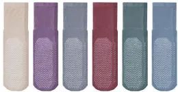 24 Bulk Yacht & Smith Men's Diabetic Cotton Assorted Pastel Colors Non Slip Socks, Size 10-13