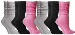 6 Bulk Yacht & Smith Women's Assorted Colored Slouch Socks