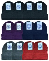 240 Bulk Yacht & Smith Unisex Winter Knit Hat Assorted Colors Bulk Buy