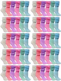 120 Bulk Yacht & Smith Women's Assorted Colored Slouch Socks Size 9-11