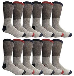 312 Bulk Yacht & Smith Women's Cotton Assorted Thermal Socks Size 9-11