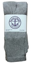 24 Bulk Yacht & Smith Women's 26 Inch Cotton Tube Sock Solid Gray Size 9-11