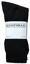 240 Bulk Yacht & Smith Women's Cotton Crew Socks Black Size 9-11