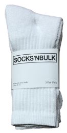 240 Bulk Yacht & Smith Women's Cotton Crew Socks White Size 9-11
