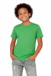 36 Bulk Youth Cotton Short Sleeve T Shirt Leaf Green Youth Size Medium