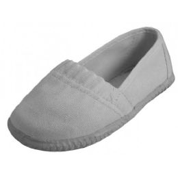 24 Bulk Youth Upper Slip On Canvas Shoes Size 2